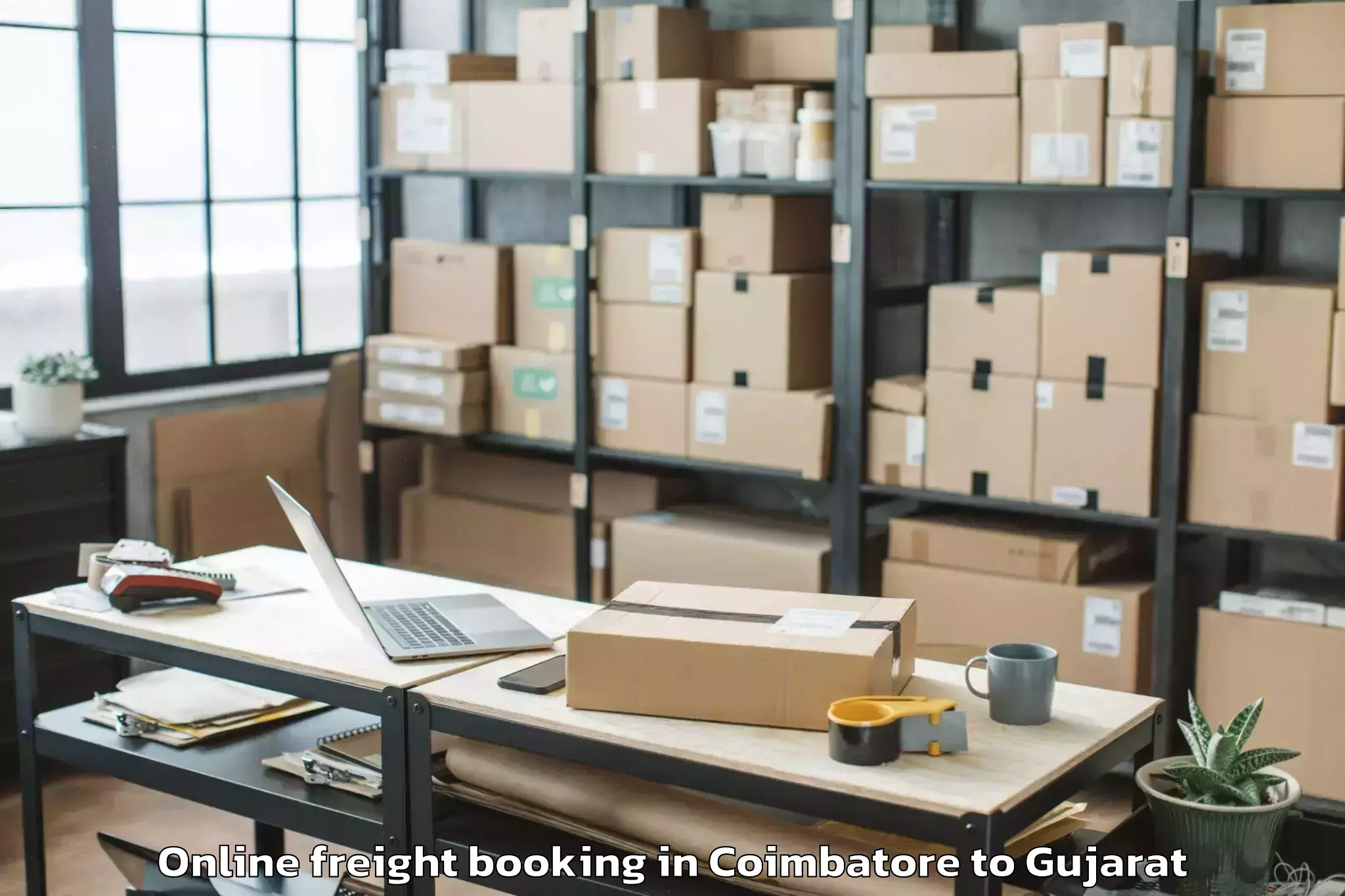 Discover Coimbatore to Lunawada Online Freight Booking